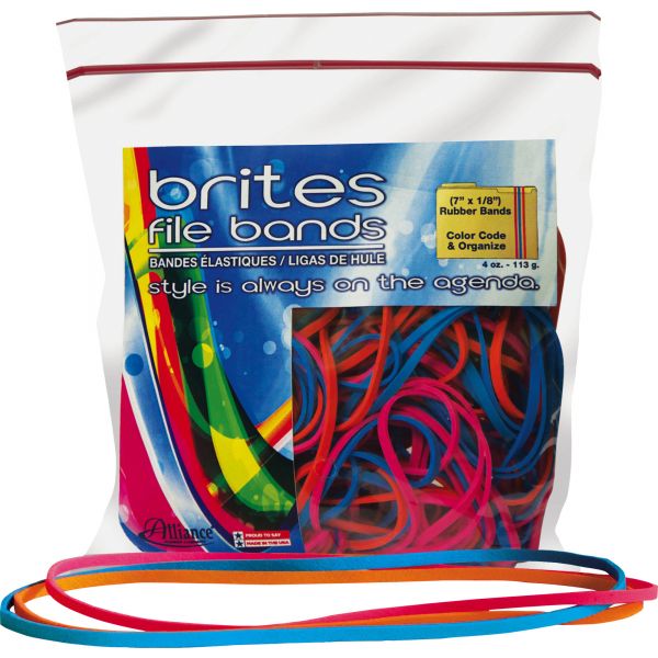 ALL07800 Brites! File Bands Colored Rubber Bands