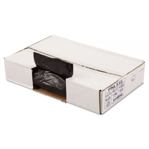 PNL510 Penny Lane Linear Low Density Can Liners, 1mil, 24 x 32, Black, 10 Bag/Roll, 15 Roll/CT