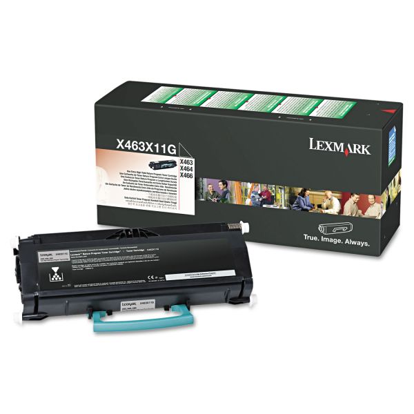 LEXX463X11G Lexmark X463X11G Extra High-Yield Toner, 15000 Page-Yield, Black
