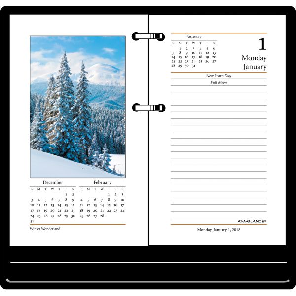AAGE41750 AT-A-GLANCE Photographic Desk Calendar Refill, 3 1/2 x 6, 2019