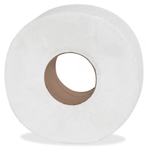GJO2506008 Genuine Joe Embossed Jumbo Toilet Paper Rolls