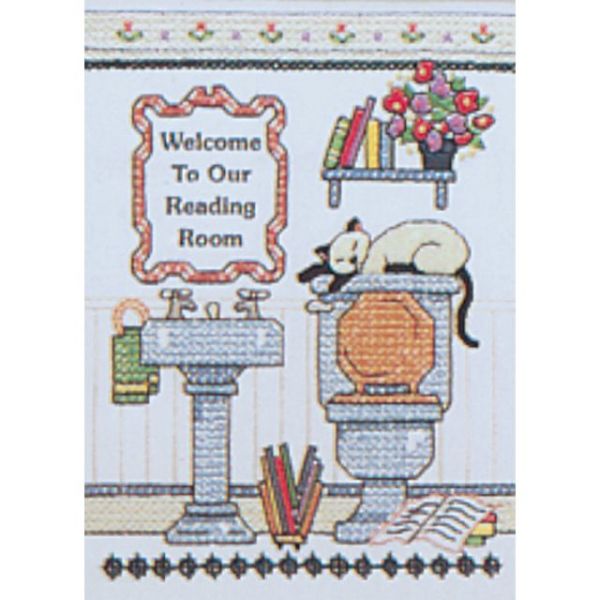 NOTM237876 Reading Room Welcome Mini Stamped Cross Stitch Kit