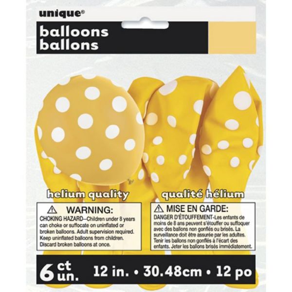NOTM066443 Printed Balloons 12" 6/Pkg