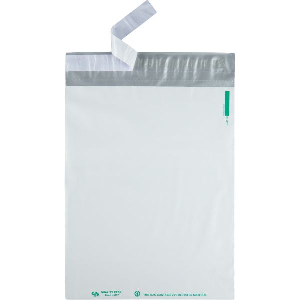 QUA46197 Quality Park Redi Strip Poly Mailer, 10 x 13, White, 100/Box