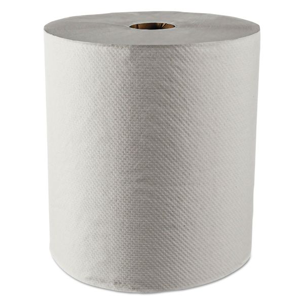 KCC01052 Scott 100% Recycled Hard Roll Paper Towels, 8 x 800 ft, 1-Ply, White, 12 Rolls/Carton
