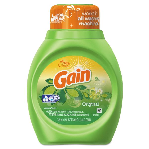 PGC12783 Gain Liquid Laundry Detergent, Original Fresh, 25oz Bottle