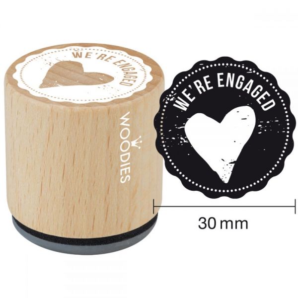 NOTM350201 Woodies Mounted Rubber Stamp 1.35"