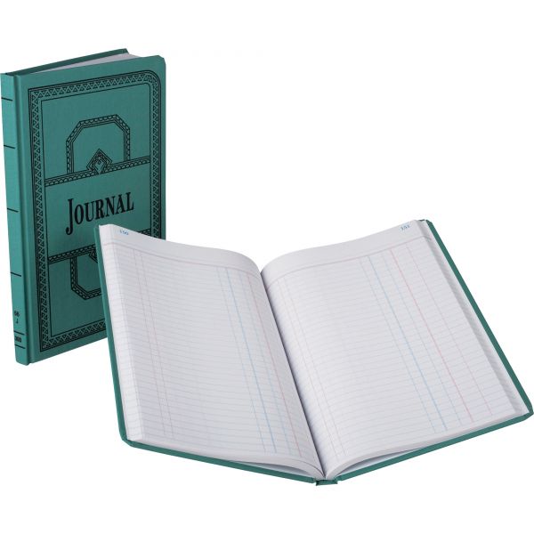 BOR66300J Boorum & Pease Record/Account Book, Journal Rule, Blue, 300 Pages, 12 1/8 x 7 5/8