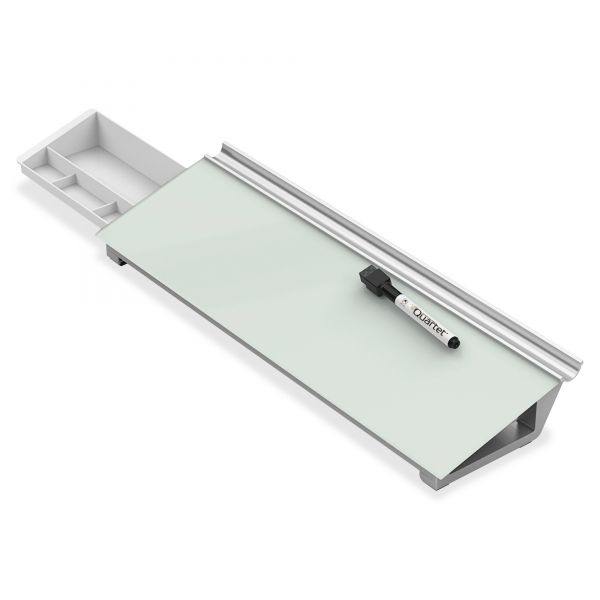 QRTGDP186 Quartet Glass Dry Erase Desktop Computer Pad, 18 x 6, White