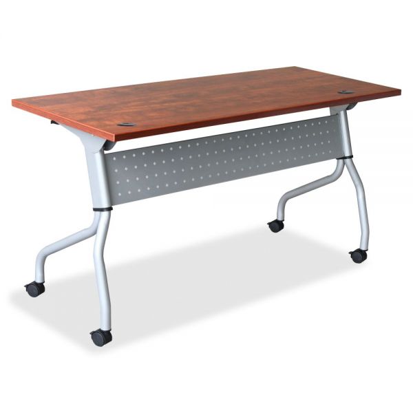 LLR60721 Lorell Cherry Flip Top Training Table