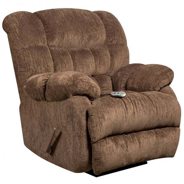 FHFAMH94605860GG Flash Furniture Massaging Columbia Mushroom Microfiber Rocker Recliner with Heat Control