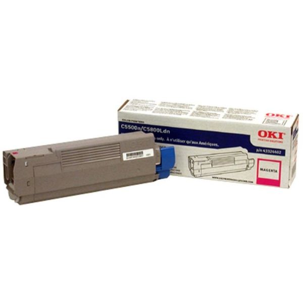 OKI43324402 Oki 43324402 High-Yield Toner (Type C8), 5000 Page-Yield, Magenta
