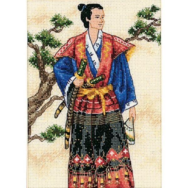 NOTM238253 Dimensions Gold Petite The Samurai Counted Cross Stitch Kit