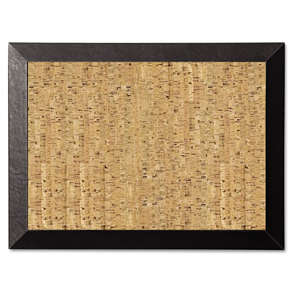 BVCSF0422581012 MasterVision Natural Cork Bulletin Board, 24x18, Cork/Black