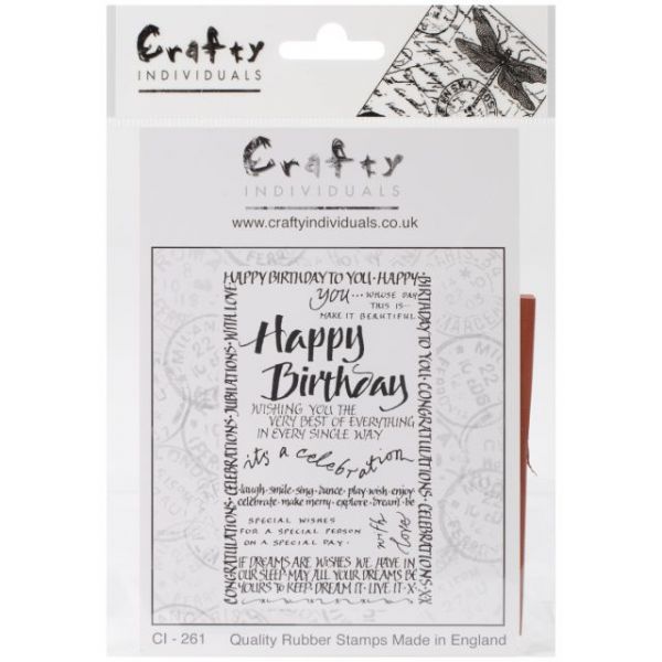 NOTM329076 Crafty Individuals Unmounted Rubber Stamp 4.75"X7" Pkg