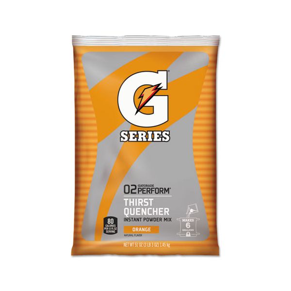 GTD03968 Gatorade Original Powdered Drink Mix, Orange, 51oz Packets, 14/Carton