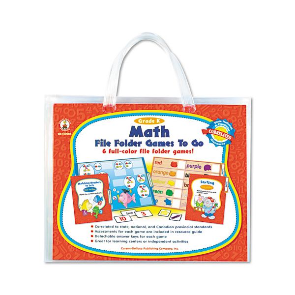 CarsonDellosa Publishing File Folder GamesToGo, Mat, Kindergarten
