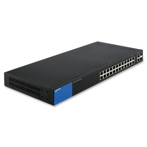 LNKLGS326 Linksys Business 24-Port Gigabit Smart Managed Switch with 2 Gigabit and 2 SFP Ports