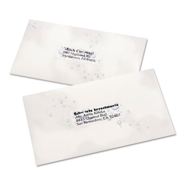 AVE5520 Avery WeatherProof Addess Labels w/TrueBlock, Laser, White, 1 x 2 5/8, 1500/Pack