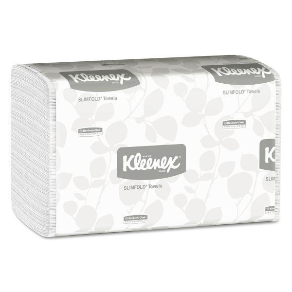 KCC04442 Kleenex Slimfold Paper Towels, 7 1/2 x 11 3/5, White, 90/Pack, 24 Packs/Carton