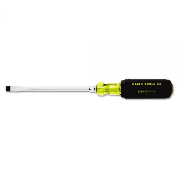 KLN6023 Klein Tools Heavy-Duty 7/32in Keystone-Tip Cushion-Grip Screwdriver, 6 3/4in Long