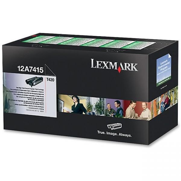 LEX12A7415 Lexmark 12A7415 High-Yield Toner, 10000 Page-Yield, Black