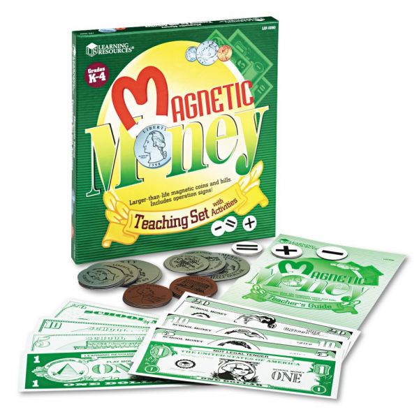 LRNLER0080 Learning Resources Magnetic Money, for Grades K and Up