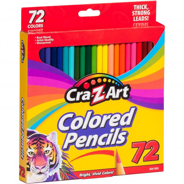 Cra-Z-Art Colored Pencils, 72 Assorted Lead and Barrel Colors, 72