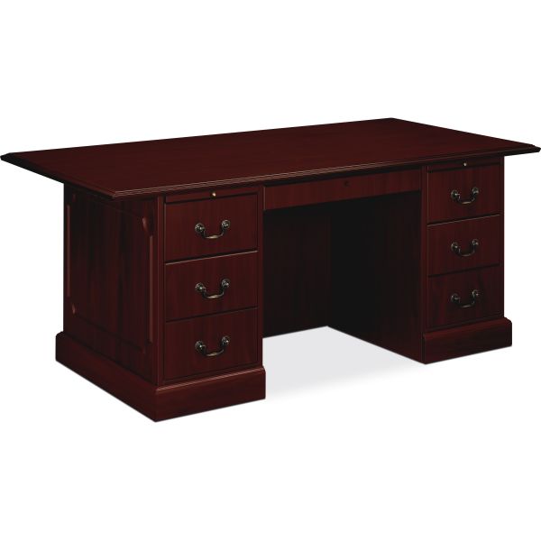 HON94271NN HON 94000 Series Double Pedestal Desk, 72w x 36d x 29-1/2h, Mahogany