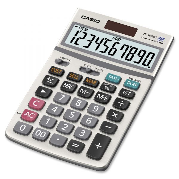 CSOJF100MS Casio JF-100MS Desktop Calculator with 10-Digit Display, 4-1/4w x 6-7/8d