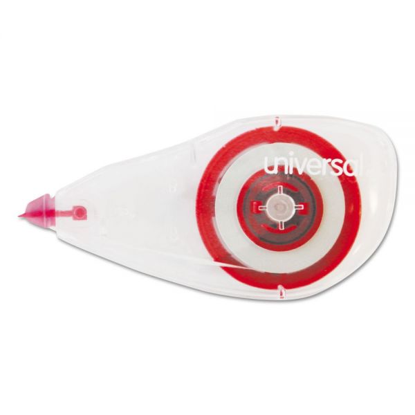 UNV75611 Universal Correction Tape, Mini Economy, Non-Refillable, 1/4" x 275", 10/Pack