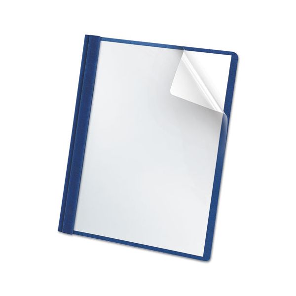 OXF58801 Oxford Premium Paper Clear Front Cover, 3 Fasteners, Letter, Light Blue, 25/Box