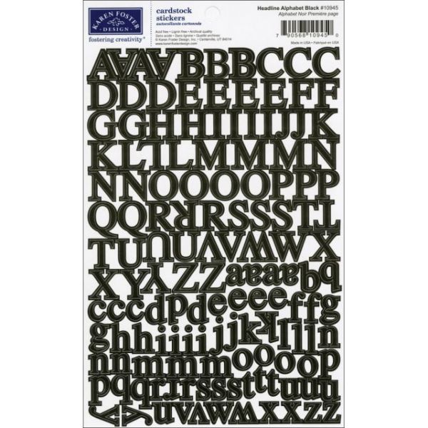 NOTM431150 Alphabet Cardstock Stickers
