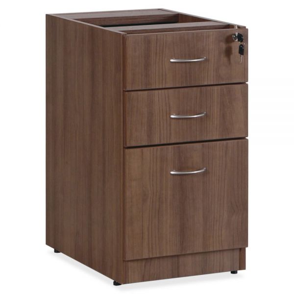 LLR69985 Lorell Essentials Walnut B/B/F Fixed Pedestal