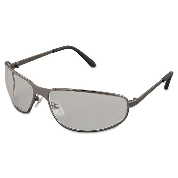 UVXS2450 Honeywell Uvex Tomcat Safety Glasses, Gun Metal Frame, Clear Lens