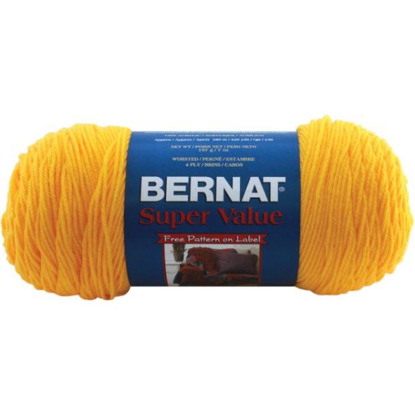 NOTM067815 Bernat Super Value Yarn - Bright Yellow