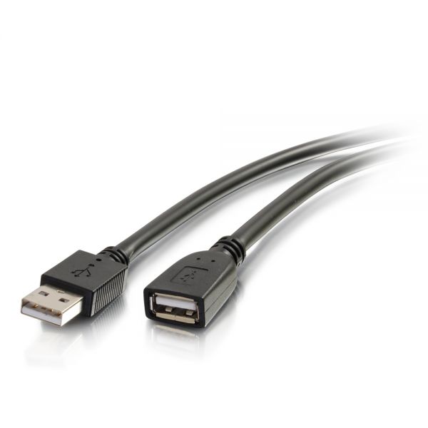 SYNX4101030 C2G 16ft USB A Male to Female Active Extension Cable - Plenum, CMP-Rated