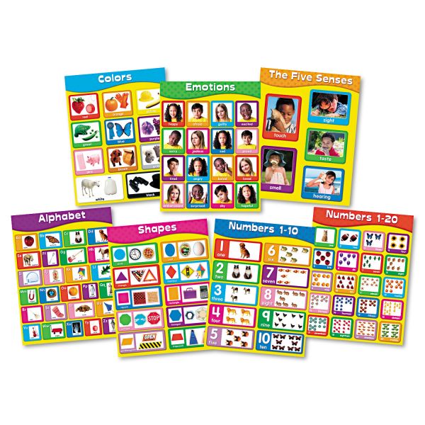CDP144131 Carson-Dellosa Publishing Chartlet Set, Early Learning, 17" x 22", 1 set