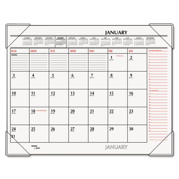 AAGSK117000 AT-A-GLANCE Two-Color Monthly Desk Pad Calendar, 22 x 17, 2018