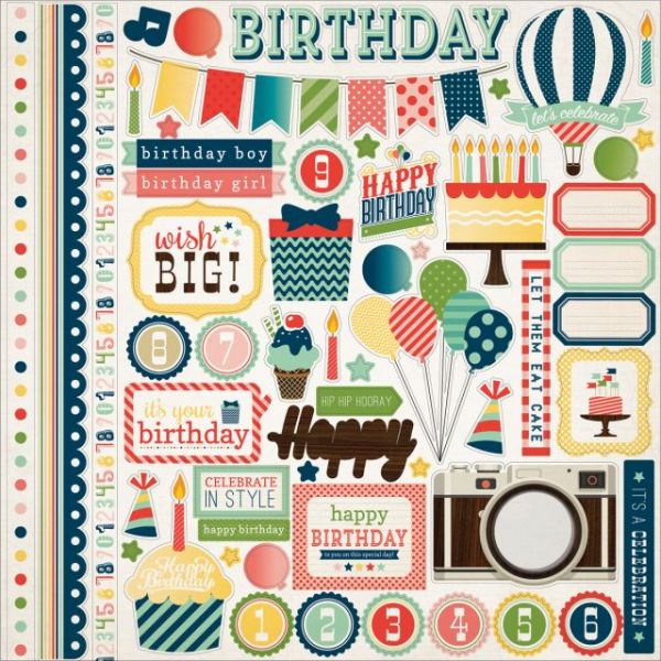 NOTM356636 It's A Celebration Cardstock Stickers 12"X12"