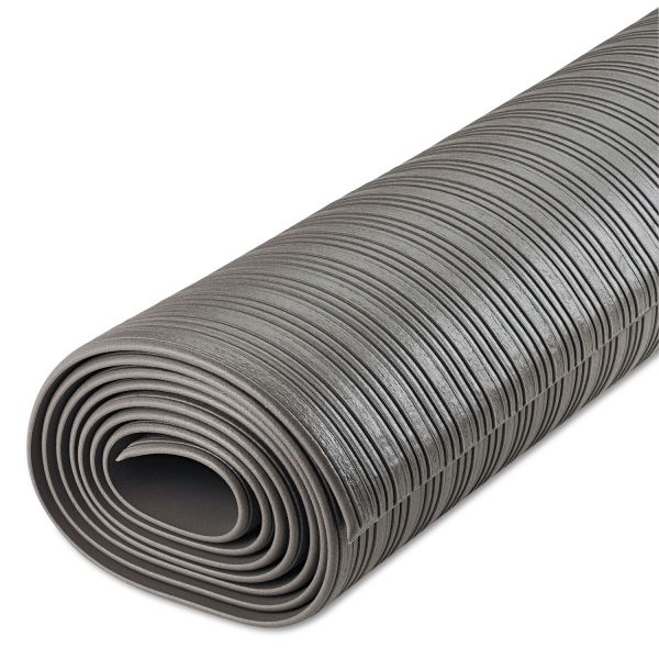 CWNFL3610GY Crown Ribbed Anti-Fatigue Mat, Vinyl, 36 x 120, Gray
