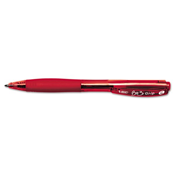 BICBU311RD BIC BU3 Retractable Ballpoint Pen, Bold, 1.0mm, Red, Dozen