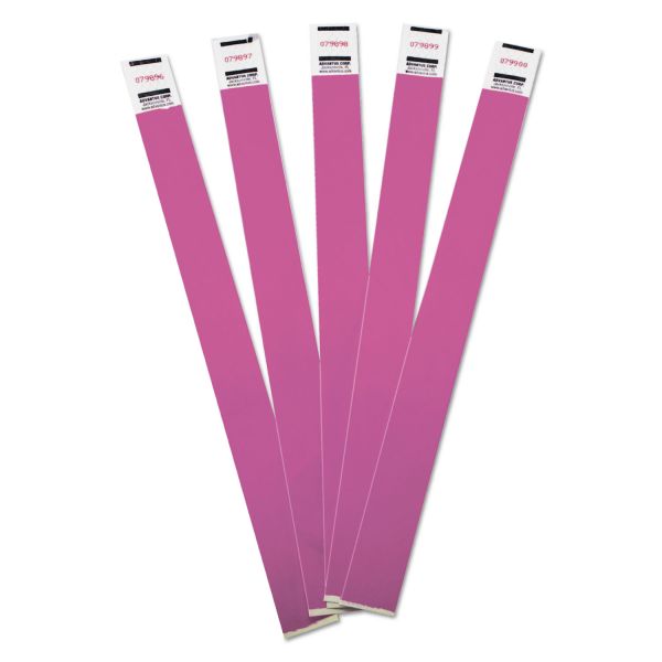 AVT75440 Advantus Crowd Management Wristbands, Sequentially Numbered, 10 x 3/4, Purple, 100/Pack