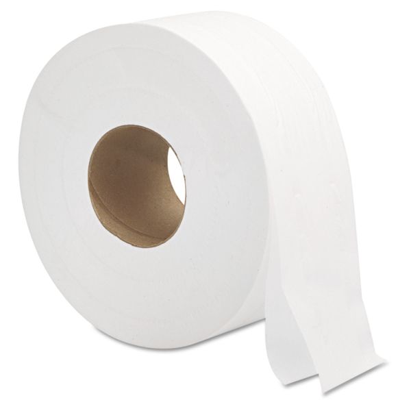 GEN9JUMBO General Supply Jumbo Roll Bath Tissue, 2-Ply, 9", White, 12/Carton