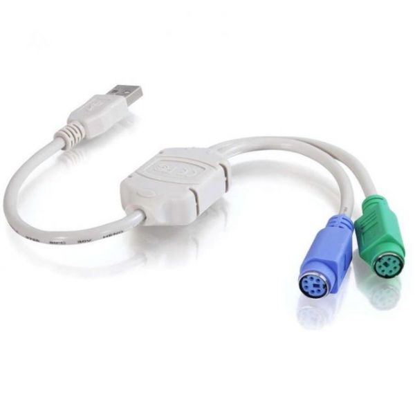 SYNX1612609 C2G 1ft USB to PS/2 Keyboard/Mouse Adapter Cable