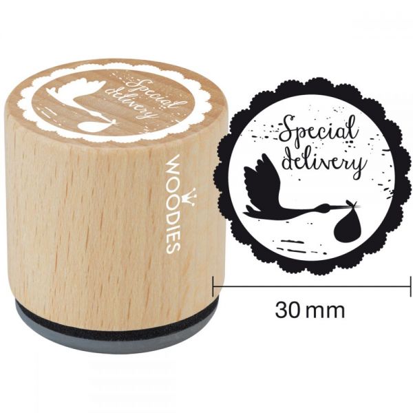 NOTM350156 Woodies Mounted Rubber Stamp 1.35"