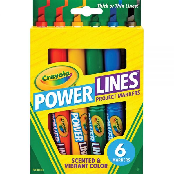 CYO588195 Crayola Power Lines 6-color Project Markers