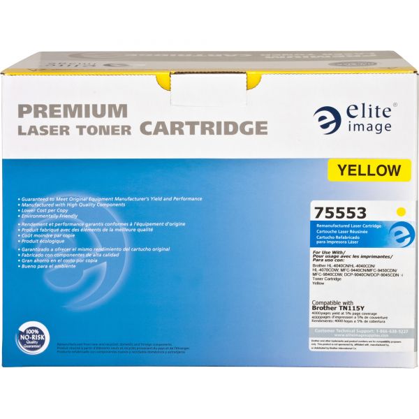 ELI75553 Elite Image Remanufactured Toner Cartridge - Alternative for Brother (TN115Y)