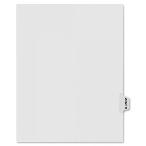 KLF81008 Kleer-Fax 80000 Series Side Tab Legal Exhibit Index Dividers