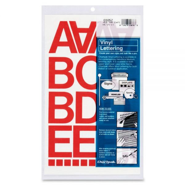 CHA01052 Chartpak Vinyl Helvetica Style Letters/Numbers